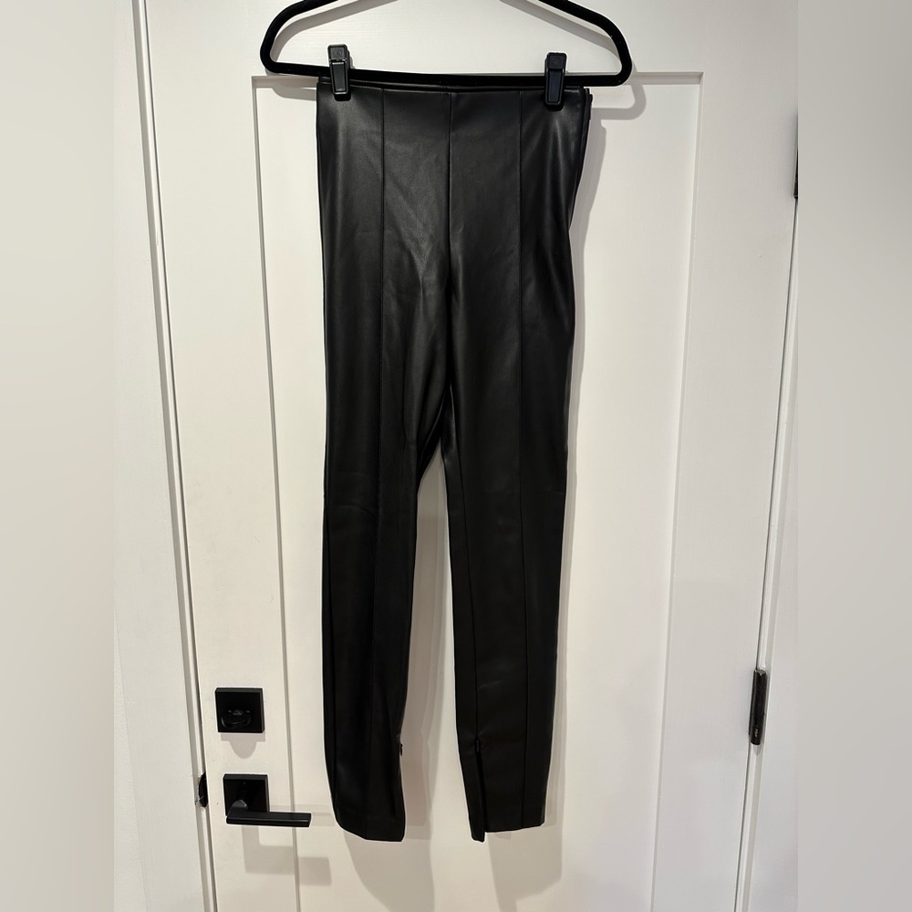 zara pleather pants